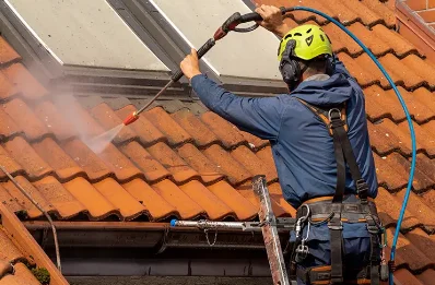 Démoussage et hydrofuge de toiture à Léren